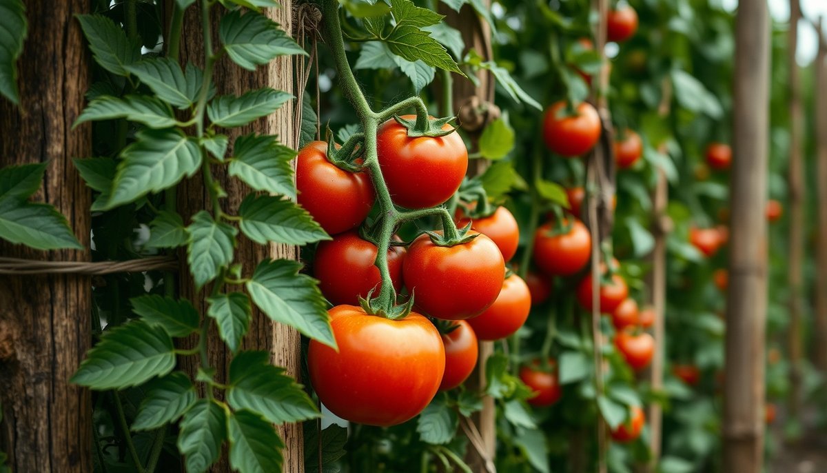 Cómo entutorar tomates