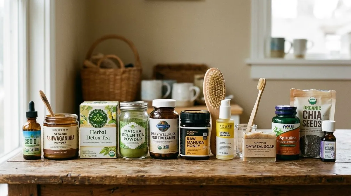 Comparativa visual de marcas de productos naturales y suplementos de diferentes retailers